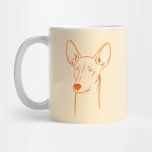 Ibizan Hound (Beige and Orange) Mug